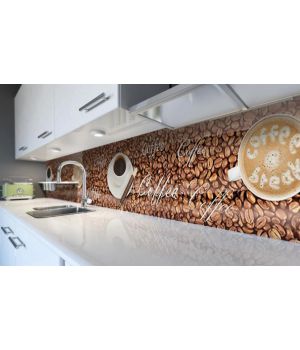 Наклейка вінілова кухонний фартух 65х250 см Кава Coffee
