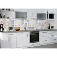 Кухонный фартук 65х250 см Разнообразие серый