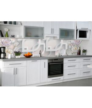 Кухонный фартук 65х250 см Разнообразие серый