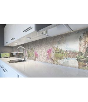 Наклейка виниловая кухонный фартук 60х250 см Растительный Орнамент