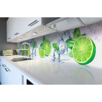 Наклейка кухонный фартук 60х300 см Лайм салатовый