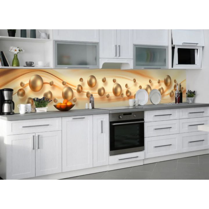 Наклейка вінілова кухонний фартух 65х250 см Перли