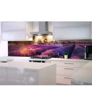 Наклейки для кухни 65х250 см Лавандовые поля фиолетовый
