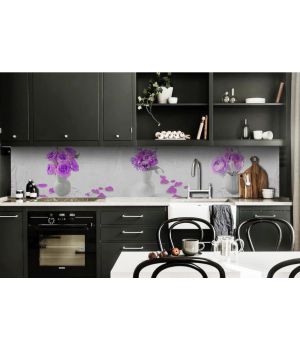 Наклейка Кухонный фартук 65х250 см L'amour фиолетовый