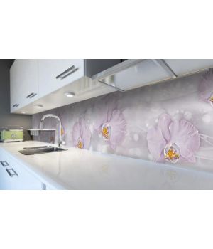 Наклейка вінілова кухонний фартух 60х250 см Абстрактні орхідеї