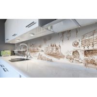 Наклейка виниловая кухонный фартук 60х300 см Турецкий Винтаж