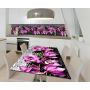 Наклейка виниловая кухонный фартук 60х300 см Фиолетовые Орхидеи