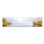Наклейка виниловая кухонный фартук 60х250 см Осень на Озере Лебеди