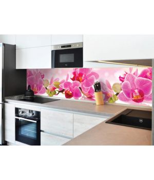 Наклейки для кухни 65х250 см Нежная орхидея розовый