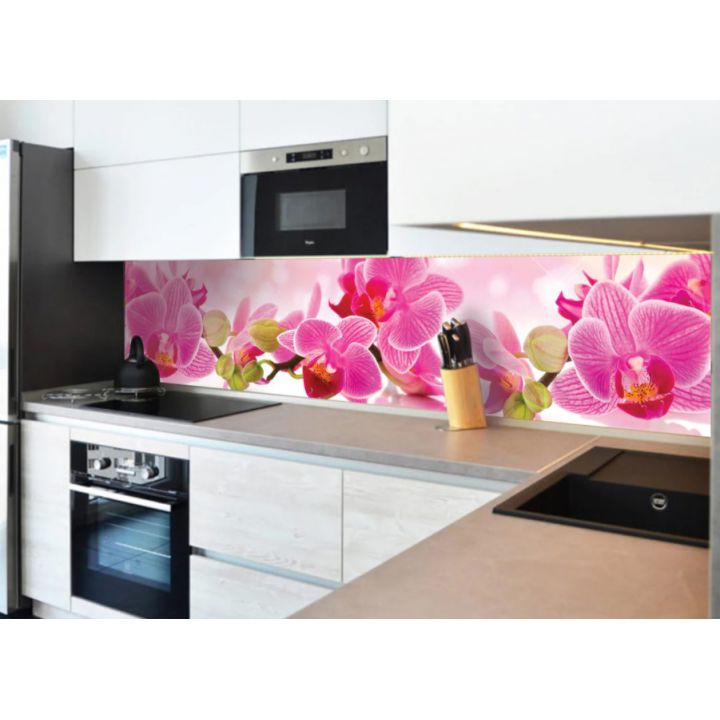 Наклейка Кухонний фартух 65х250 см Ніжна орхідея