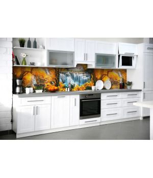 Наклейка Кухонный фартук 65х250 см Осенний Водопад разные цвета