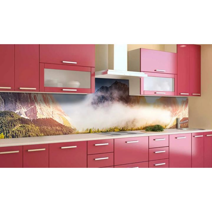 Наклейка виниловая кухонный фартук 60х250 см Высоко в горах