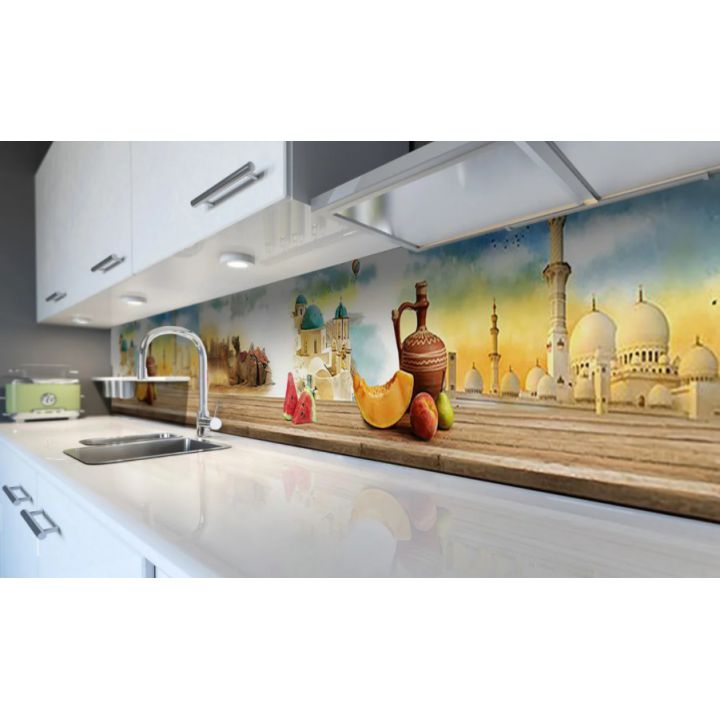 Наклейка виниловая кухонный фартук 60х250 см Восточный Колорит