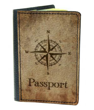 Обкладинка для паспорта DevayS Maker DM 03 Роза вітрів коричнева (01-0103-449)