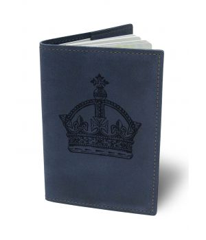 Обложка для паспорта BermuD Королева М01 синяя (B 01-18S-01-12)