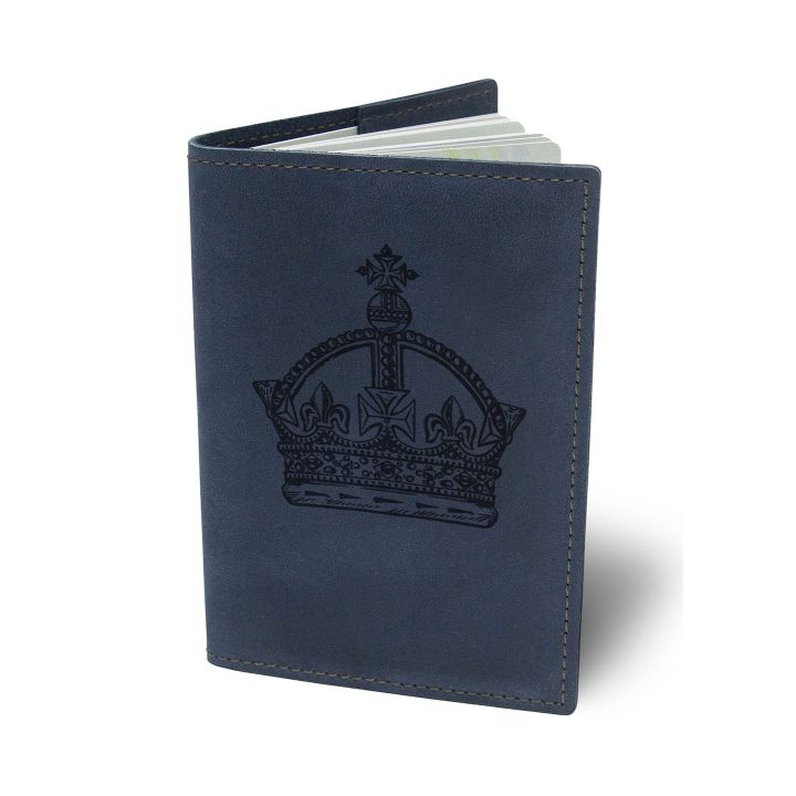 Обкладинка для паспорта BermuD Королева М01 синя (B 01-18S-01-12)