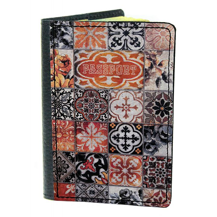 Обложка для паспорта DevayS Maker DM 03 Восточная мозаика коричневая (01-0103-462)
