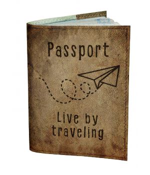Обложка для паспорта DevayS Maker DM 0202 Полет коричневая (01-0202-452)