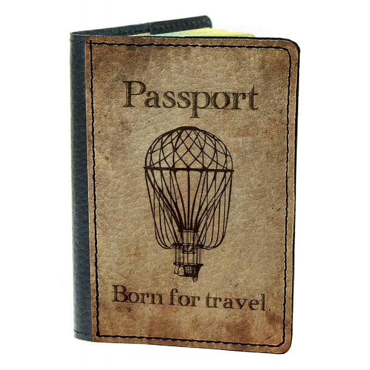 Обкладинка для паспорта DevayS Maker DM 03 Повітряна куля коричнева (01-0103-444)