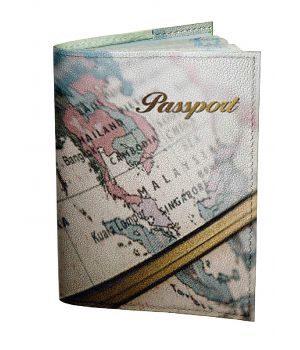 Обложка для паспорта DevayS Maker DM 0202 Глобус разноцветная (01-0202-456)