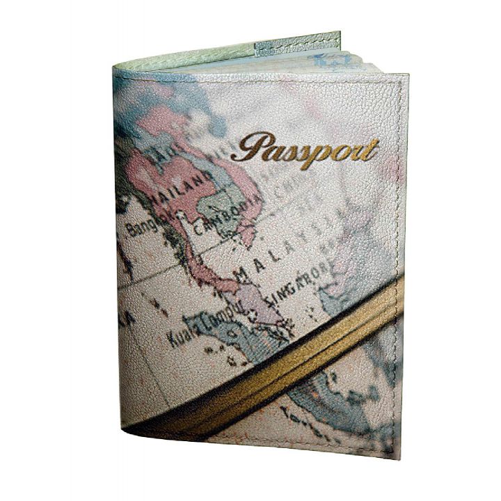 Обложка для паспорта DevayS Maker DM 0202 Глобус разноцветная (01-0202-456)