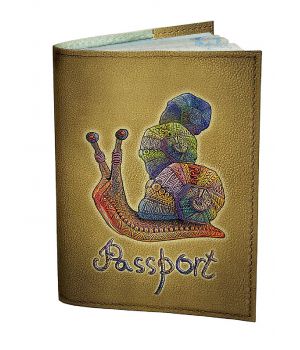 Обкладинка для паспорта DevayS Maker DM 0202 Равлик коричнева (01-0202-429)