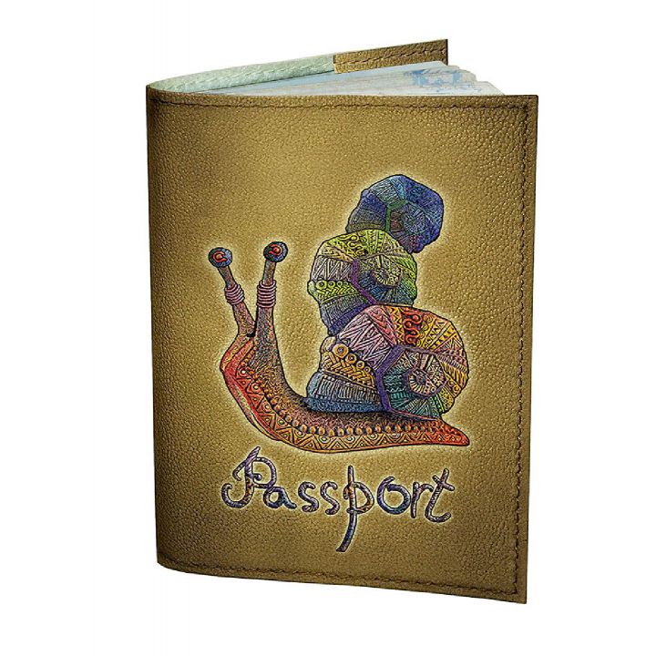 Обложка для паспорта DevayS Maker DM 0202 Улитка коричневая (01-0202-429)