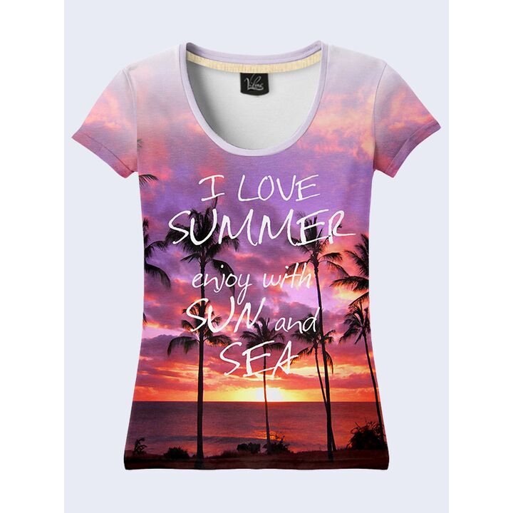 Молодіжна 3D Футболка I love summer