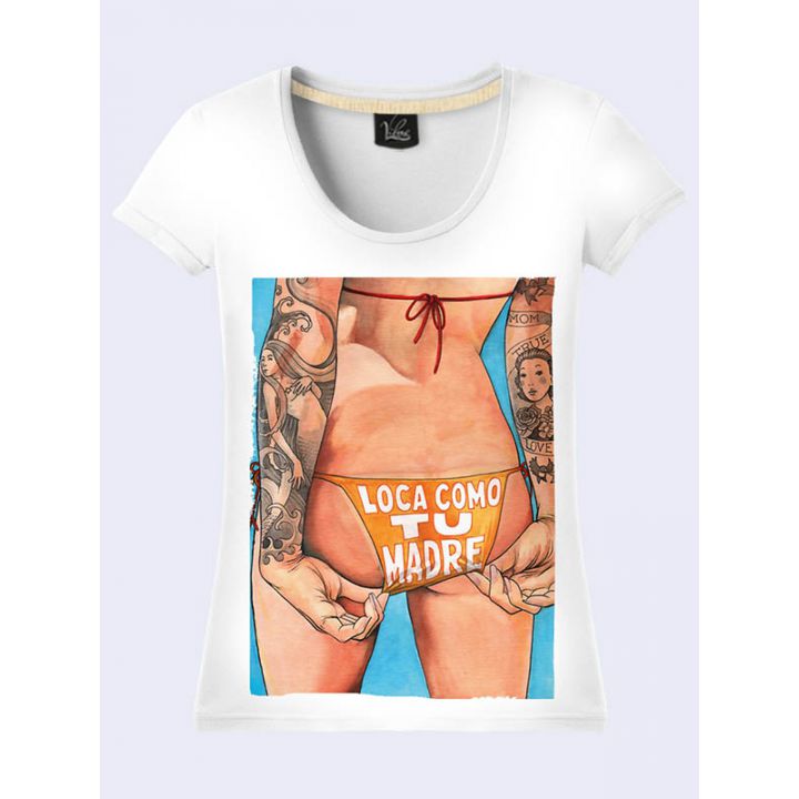 Молодежная 3D Футболка Loca como