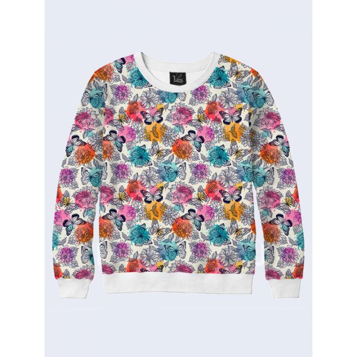 Жіночий світшот Butterflies pattern