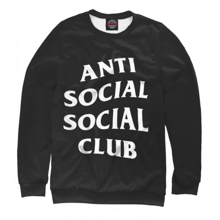 Жіночий Стильний світшот з принтом Anti Social Social Club