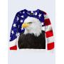 3D Мужской свитшот Bald eagle