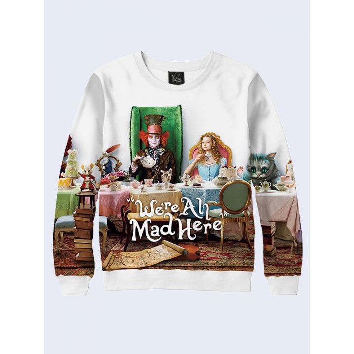 3D Мужской свитшот Alice and Hatter