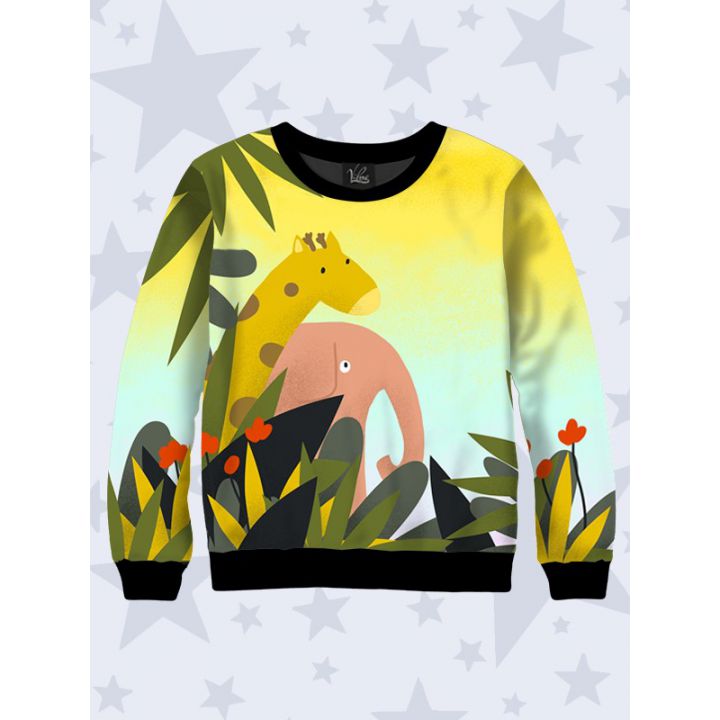 Детский свитшот Зверьки в джунглях, 67358