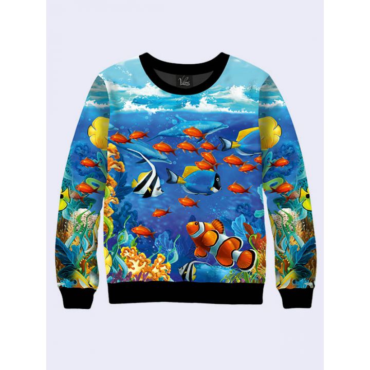 Женский свитшот Подводный мир