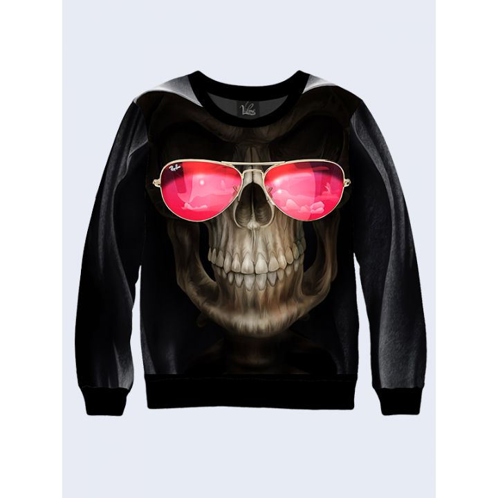 Женский свитшот Череп в очках