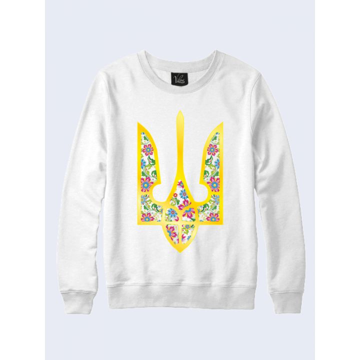 Женский свитшот Трезубец в цветах