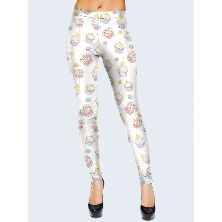Женские леггинсы Белые кексы