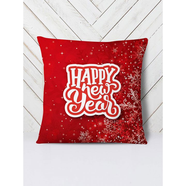 Подушка New Year red