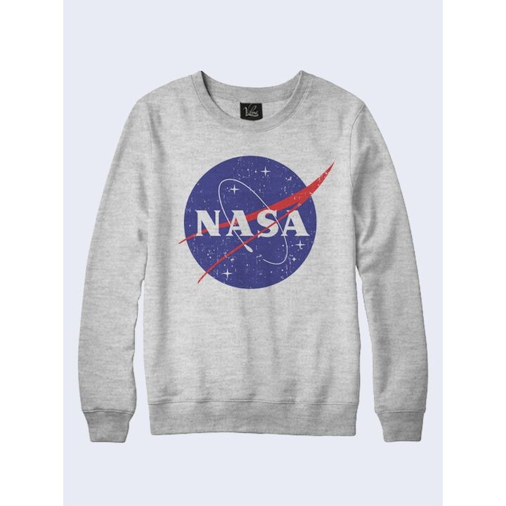 Мужской свитшот NASA космос серый