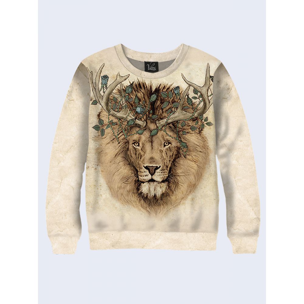 одежда с львиным принтом. свитшоты лев. толстовка крюгер озон ру спб. кофта со львом. свитшоты лев.