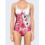 Купальник Flamingos and flowers, 67390
