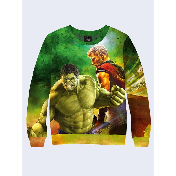 Мужской Свитшот Hulk and Thor