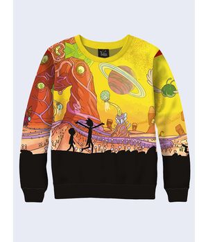 Свитшот Rick and Morty on a fantastic planet