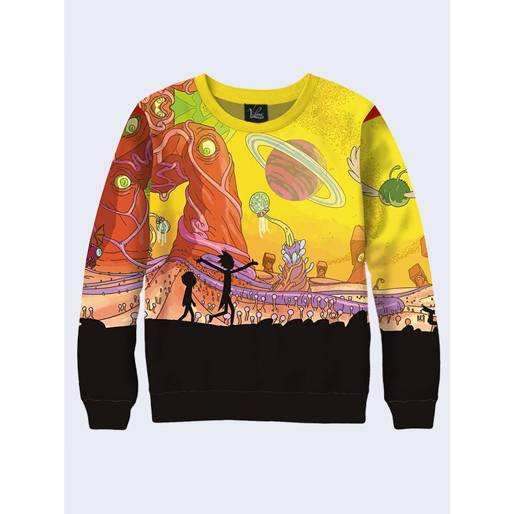 Мужской Свитшот Rick and Morty on a fantastic planet