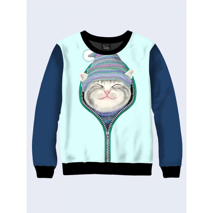 СВІТШОТ CAT IN ZIP