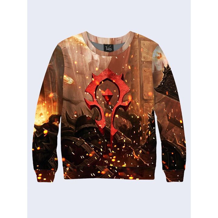 Мужской Свитшот For the Horde emblem