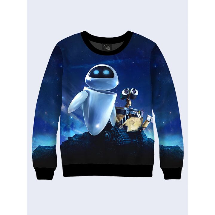 Мужской Свитшот Wall-e and Eve