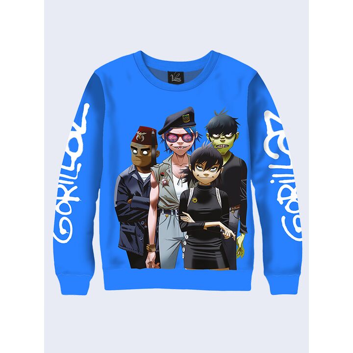 Мужской Свитшот Gorillaz арт