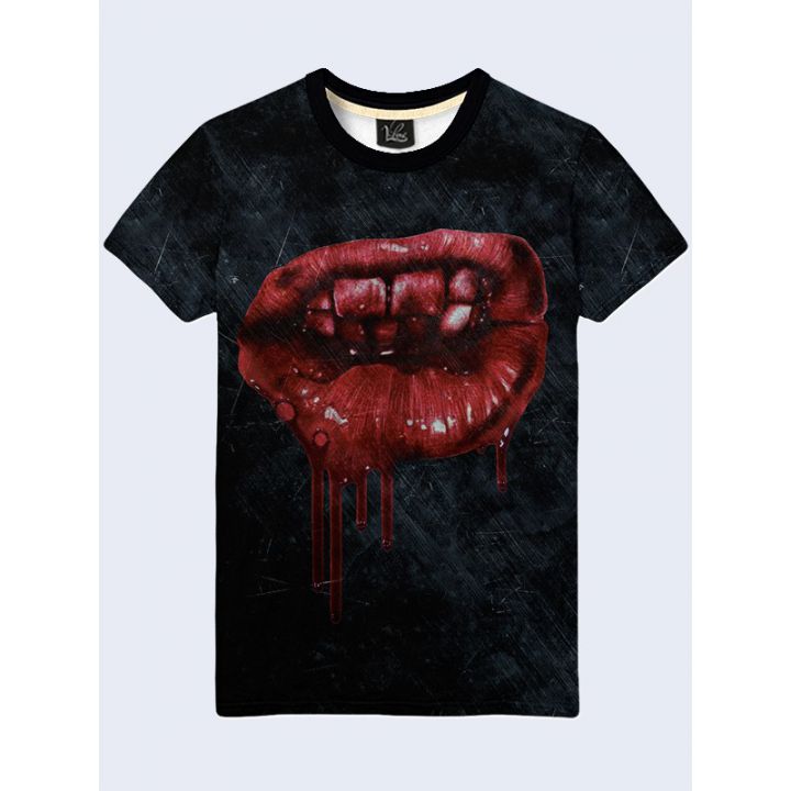 Футболка Dark red lips